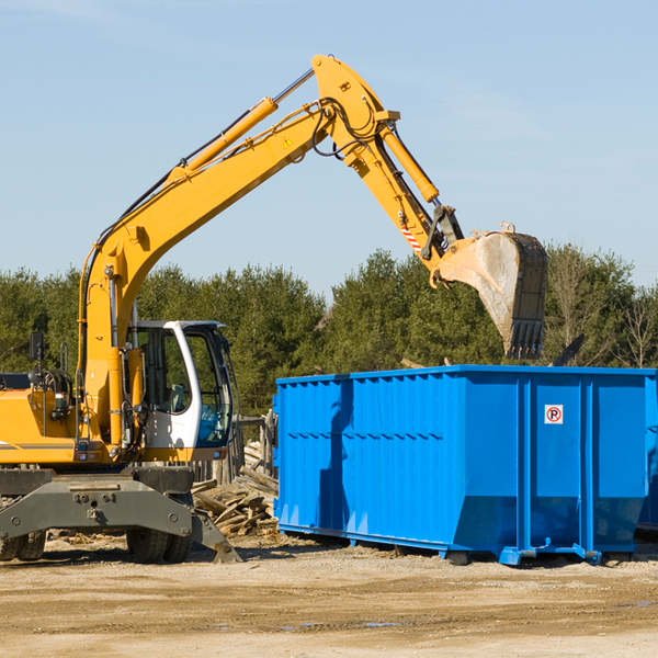 what size residential dumpster rentals are available in Wagontown Pennsylvania